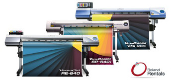 A number of Roland printers and printer-cutters are available to rent 